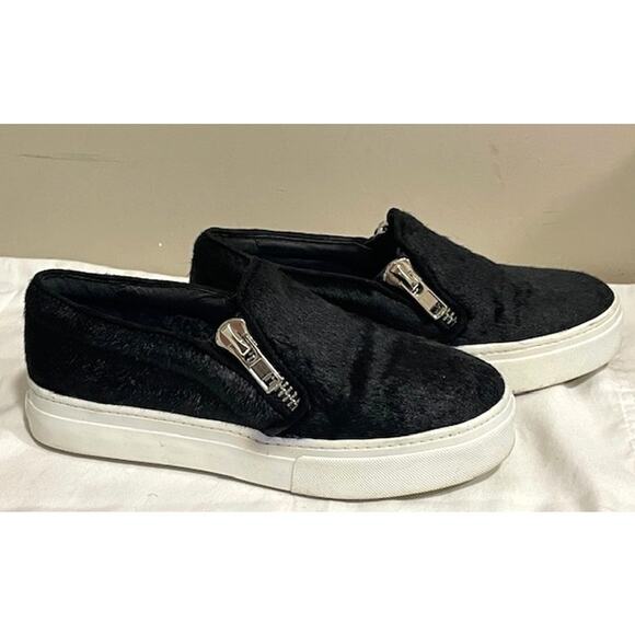 JEFFREY CAMPBELL JC PLAY SLIP ON PONY FUR SNEAKER Women's Sz 5 - Picture 2 of 9